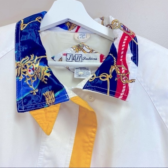 VTG Gorgeous Sm Med RARE jacket Windbreaker Coat nautical 80s 90s retro vintage - Picture 8 of 13